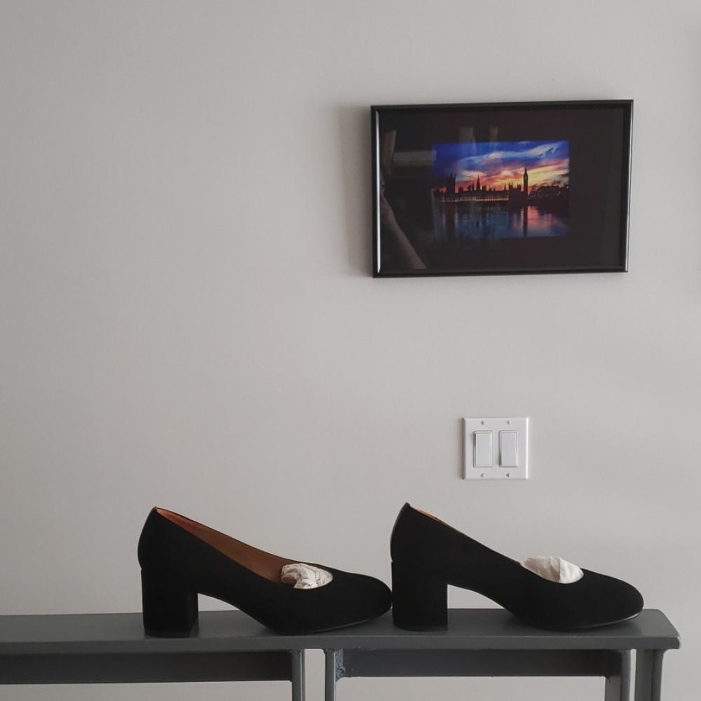 Margaux Suede Black Heels